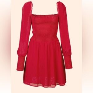 Reformation Kelli Dress in Lipstick Red | M